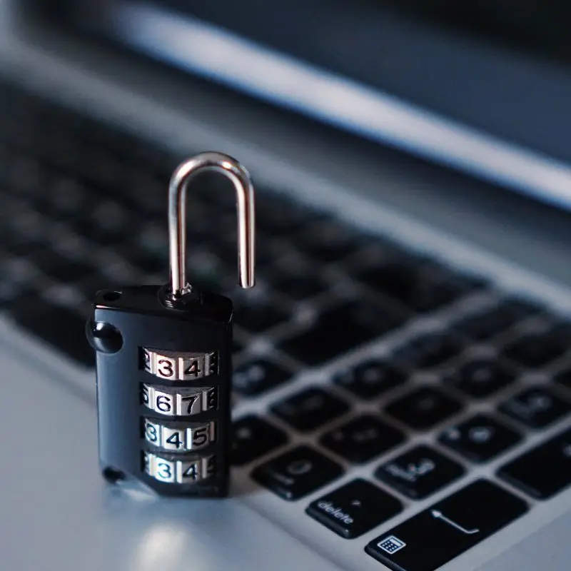 Lock on a laptop keyoard